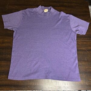 Vintage Bobbie Brooks Ribbed Mock Neck short sleeve Top